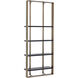 Dalton Antique Brass / Black Bookcase